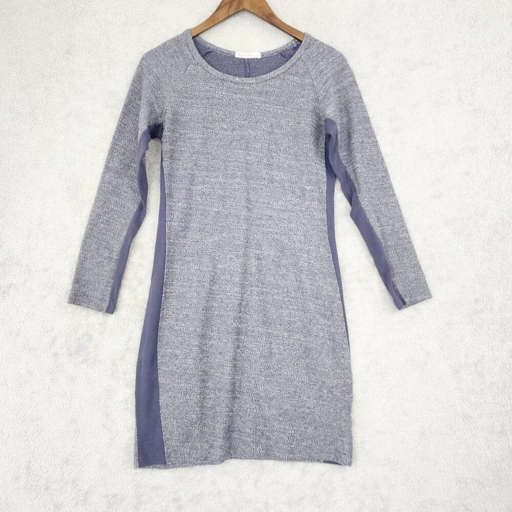 Marine Layer Womens Long Sleeve Tweed Knit  Shift Dress Size L  30GT